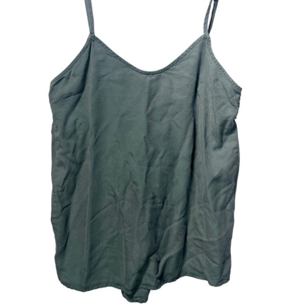 Wishlist Apparel Cami Top Tie‎ Back Sleeveless Tencel Green Size S
